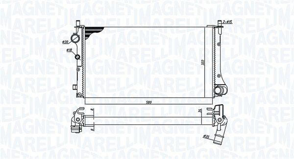 MAGNETI MARELLI Radiators, Motora dzesēšanas sistēma 350213383000